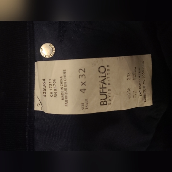 New! Retro Blue navy BUFFALO David Bitton pants WOMEN Size 4 - Picture 5 of 5